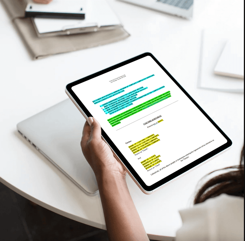 Coaching Contract Template