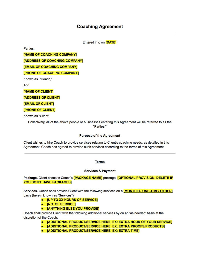 Coaching Bundle - The Contract Shop™