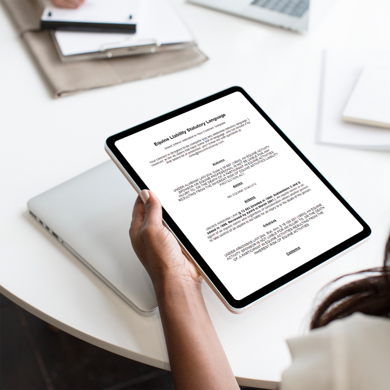 Equine Photography Contract Template - The Contract Shop™