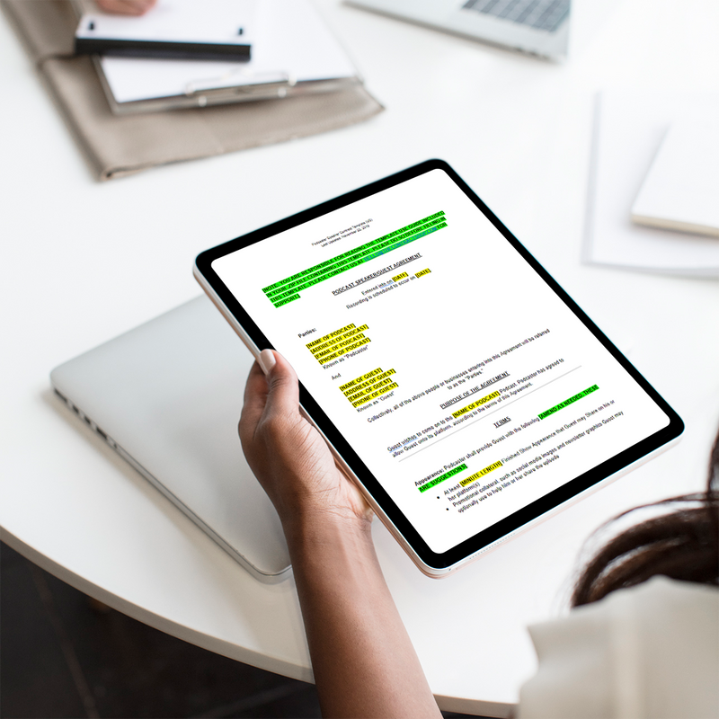 Podcast Guest Contract Template - The Contract Shop™