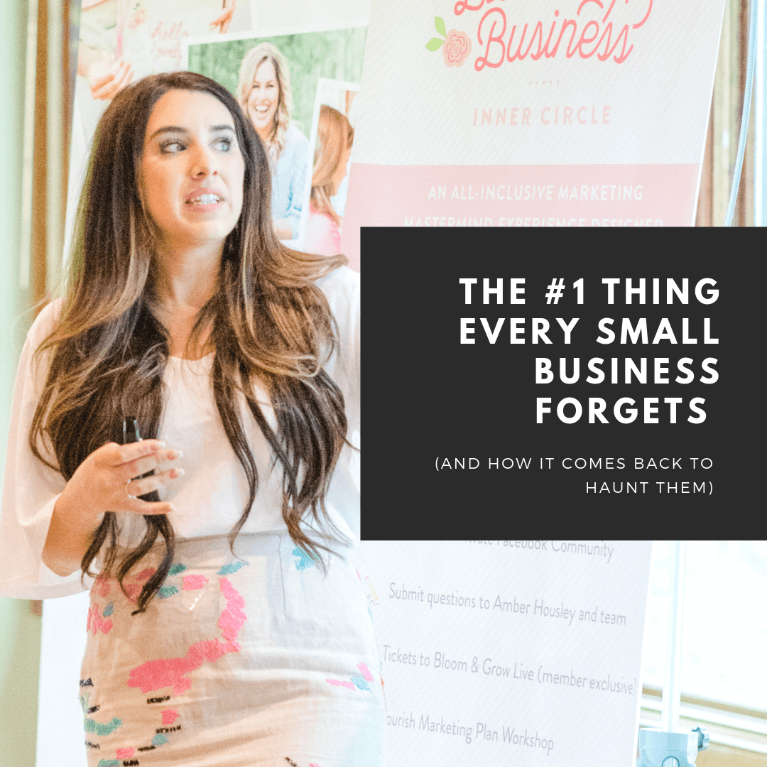 Christina Scalera giving presentation on the #1 thing every small business forgets