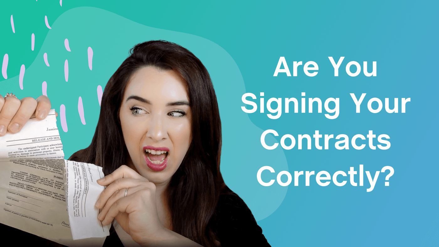 Are You Signing Your Contracts Correctly The Contract Shop