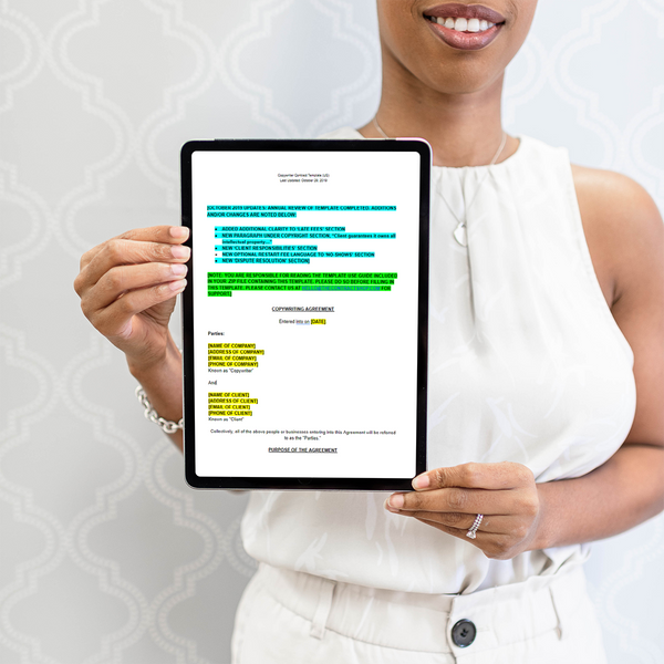 Copywriter Agreement Contract Template - The Contract Shop®