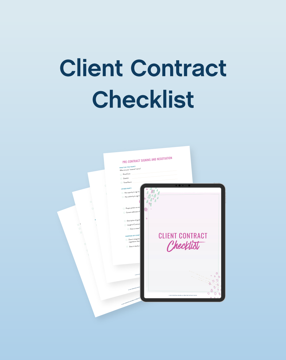 Client Contract Checklist - The Contract Shop®
